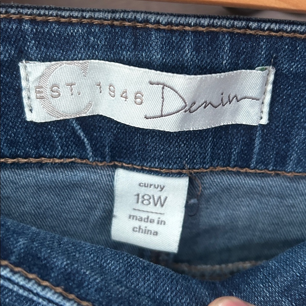 C Denim est. 1946 Dark Wash Women’s Stretch Jeans - curvy size 18w - Picture 2 of 8